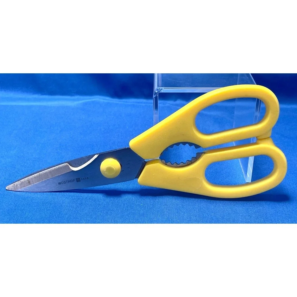 Wusthof 5558 Yellow Handle Kitchen Shears Scissors Germany Take Apart Tool